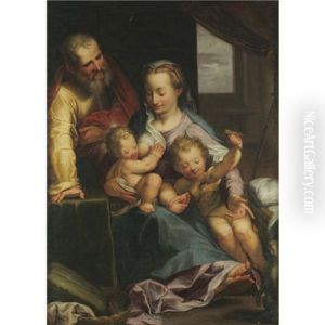 The Holy Family With The Infant Saint John The Baptist by Federico Barocci
