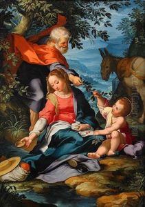 Madonnan Med Korsbaren by Federico Barocci