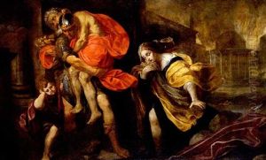 La Fuga De Eneas De Troya by Federico Barocci