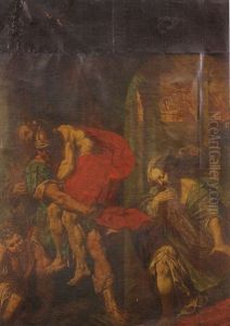 Enee Fuyant Avec Anchise Troie En Flamme by Federico Barocci