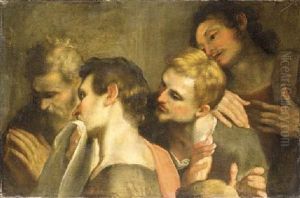 The Heads Of Four Disciples At The Last Supper by Federico Barocci