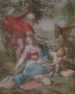 The Rest On The Flight Into Egypt by Federico Barocci