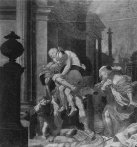 Aeneas Tragt Seinen Vater Anchises Aus Der Brennenden Stadt
