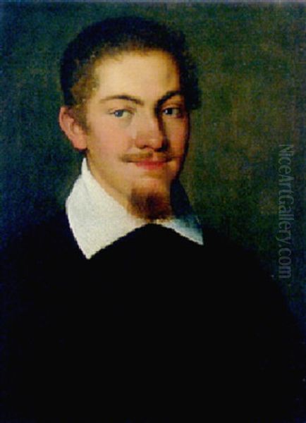 Portrait Of A Gentleman In A Black Jacket And A Lace Collar - view 1