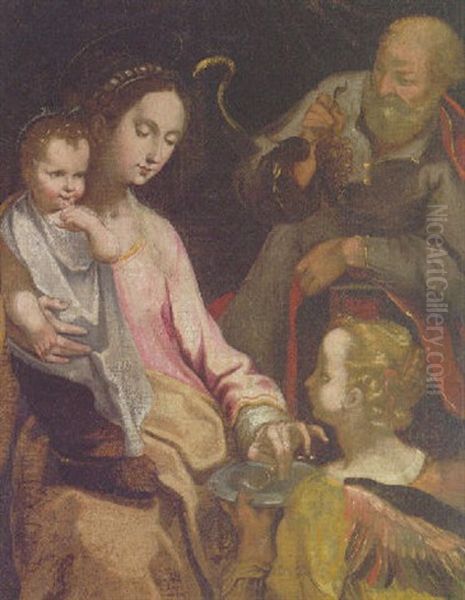 The Holy Family With An Angel - view 1