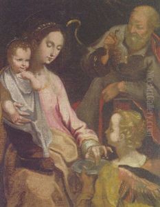 The Holy Family With An Angel by Federico Barocci