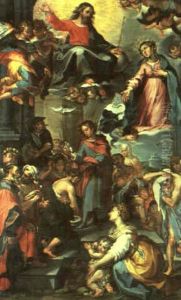 The Baptism Of Christ With God The Father, Virgin Mary And The Holy Spirit