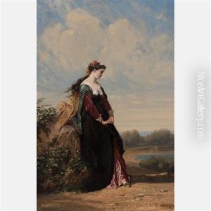 Lady In A Landscape by Henri Charles Antoine Baron