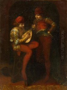 Mandolin Player by Henri Charles Antoine Baron