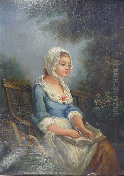 Jeune Elegante A La Lecture - view 1