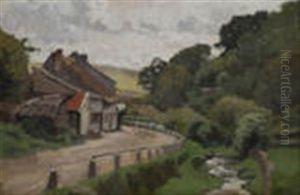 Paysage Accidente Avec Maison Au Virage