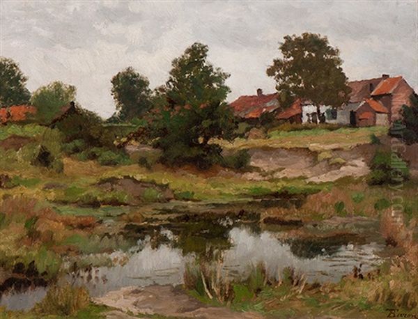 View Of A Pond With Houses In The Background - view 1