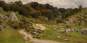 Landscape In The Ardennes by Theodore Baron
