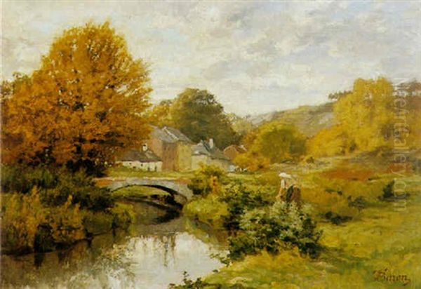 A Peasant Woman By A Stream - view 1