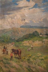 Escena Con Campesinos by Carlo Adolfo Barone
