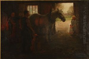 The Blacksmiths Forge by William Barr