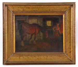 Horse And Blacksmith by William Barr