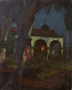 San Juan Capistrano Mission By Moonlight by William Barr