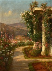 Pathway Through Blooming Garden