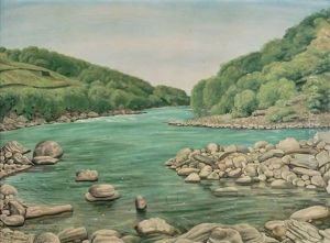 Vue De L'arve by Aime Victor Barraud