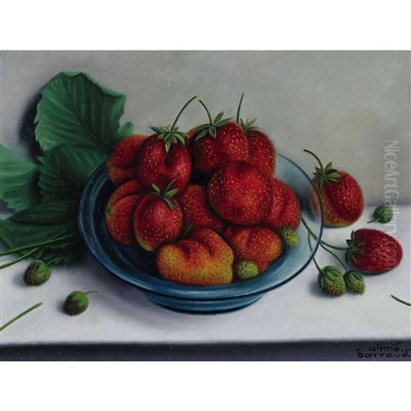 Stillleben Mit Erdbeeren In Einer Glasschale - view 1