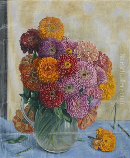 Zinnien Im Glaskrug - view 1