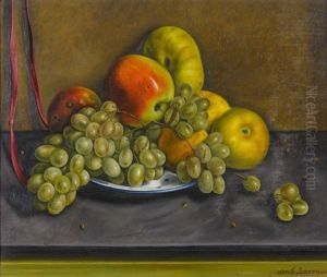Nature Morte Aux Pommes Et Aux Raisins by Aime Victor Barraud