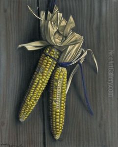 Stillleben Mit Maiskolben by Aime Victor Barraud