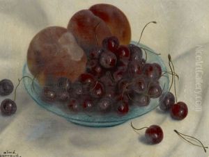 Nature Morte Aux Peches Et Cerises