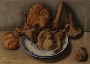 Pfifferlinge Auf Tellerchen by Aime Victor Barraud