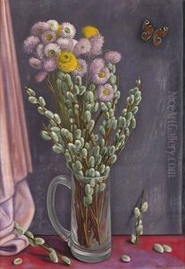 Nature Morte Avec Chatons Dans Un Verre
