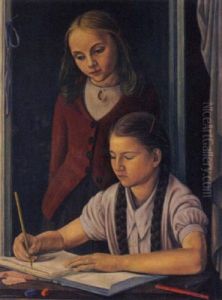 Portrat Von Zwei Jungen Madchen Portrat Von Zwei Jungen Madchen