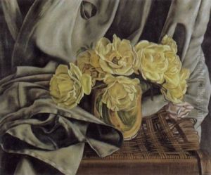Nature Morte Aux Roses Jaunes by Aime Victor Barraud