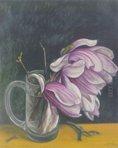 Stilleben Mit Magnolienbluten