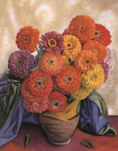 Blumen In Einer Vase by Aime Victor Barraud