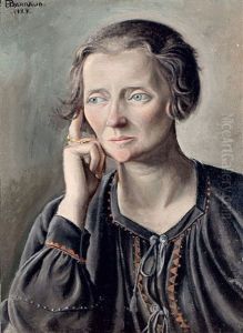 Portrait De Femme by Francois Emile Barraud