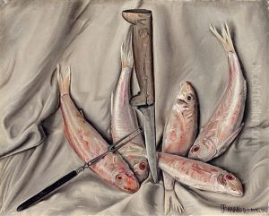 Rougets, Poissons D'avril by Francois Emile Barraud