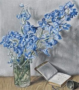 Stillleben Mit Blumen, Buch Und Glocke