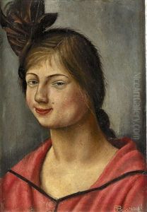 Portrat Eines Madchens by Francois Emile Barraud