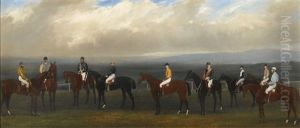 The Punchestown Winners, 1868 by Henry Barraud