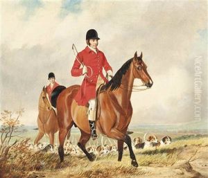 A Huntsman And Whipper-in Of The Bicester Hunt by Henry Barraud