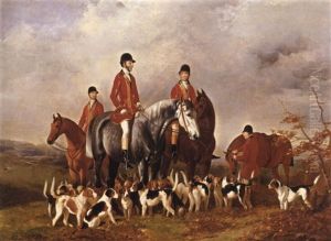 Charles Davis, Huntsman To Her Majesty, On "hermit" With Harry King, The First Whip And The Royal Buckhounds
