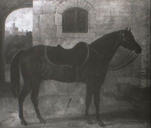 A Saddled Bay In A Stable Yard, Windsor