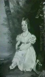 Portrait Of A Young Girl by Henry Barraud