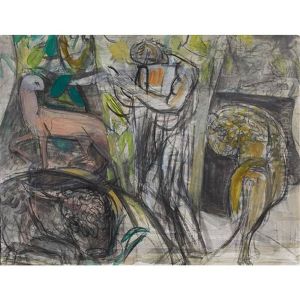 Orpheus Mit Den Wilden Tieren by Maurice Barraud