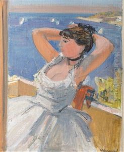 La Belle Sur Le Balcon by Maurice Barraud
