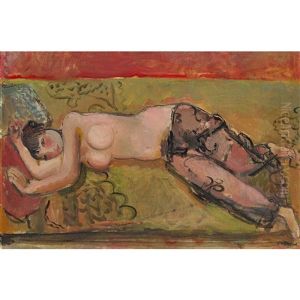 Liegender Weiblicher Akt by Maurice Barraud