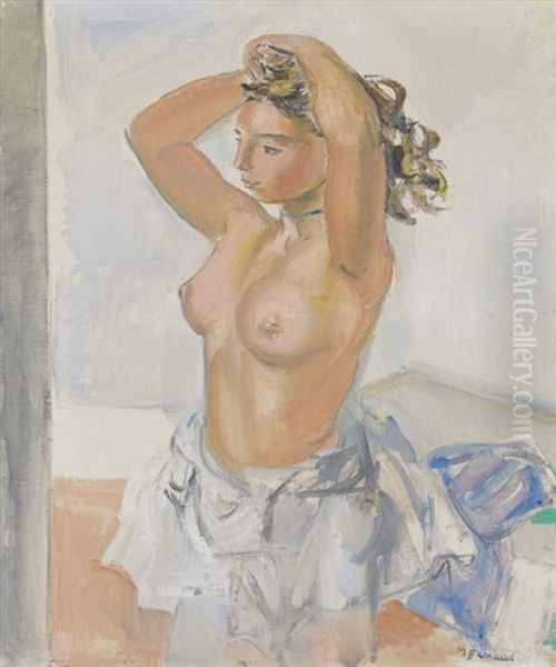 Junge Frau Beim Haare Kammen - view 1