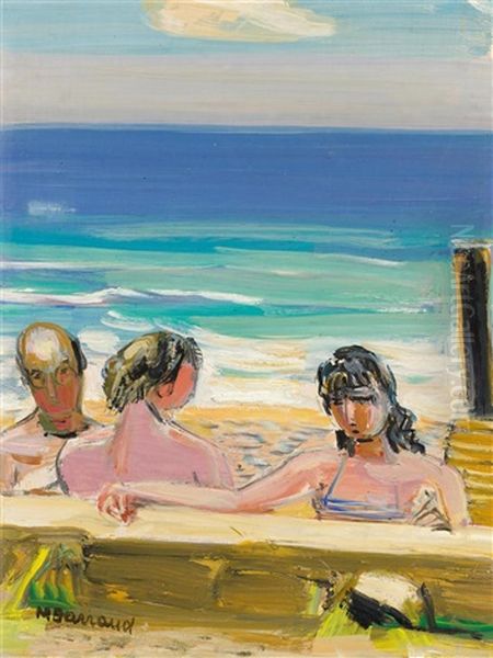 Three Figures On A Beach - view 1
