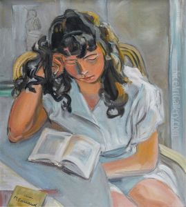 Liseuse (lesendes Madchen) by Maurice Barraud